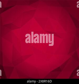 A vibrant red background with a polygonal mosaic pattern, showcasing various shades of red in a crystalline geometric layout that is reminiscent of st Stock Vector