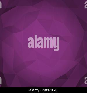A purple background with a polygonal mosaic pattern, showcasing various shades of purple in a crystalline geometric layout that is reminiscent of stai Stock Vector