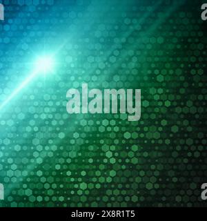 A sparkling blue bokeh background with a gradient of light to dark hues and a bright flare in the upper left corner, conveying a sense of depth and ab Stock Vector