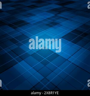A blue background featuring a precise grid pattern design, creating a structured and organized visual effect. Stock Vector