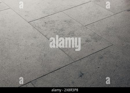 Detailed view of Jura Grey stone tiles in urban setting Stock Photo
