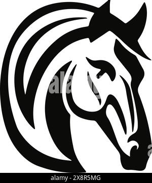 Horse head vector black and white Stock Vector Image & Art - Alamy
