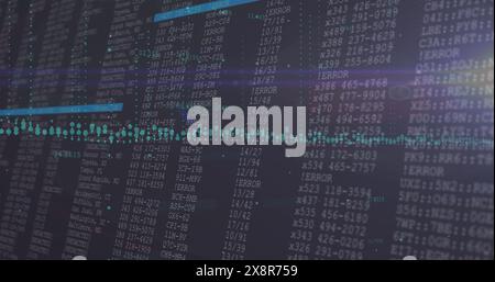 Image of digital data processing and screen Stock Photo
