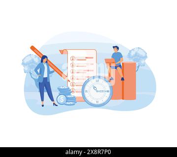 Cost optimization concept. Financial and marketing strategy ideas. Expenses and cost reduction, while maximizing business value. flat vector modern il Stock Vector