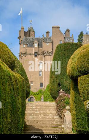 Crathes Castle and gardens, Banchory, Deeside,  Aberdeenshire, Scotland, UK. Stock Photo