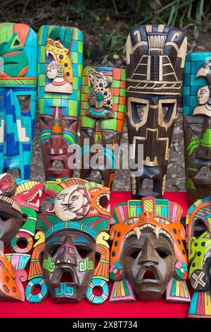 Handicrafts for sale, Chichen Itza, Yucatan, Mexico Stock Photo