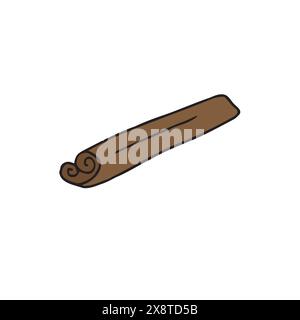 Vector hand drawn doodle sketch colored cinnamon isolated on white background Stock Vector