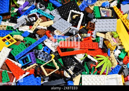 Lego toy building blocks Stock Photo