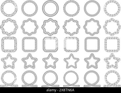 Ropes frames collection Stock Vector