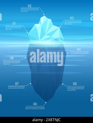 Iceberg in the sea Stock Vector