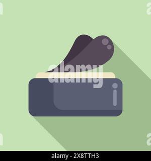 Minimalist vector image of a yoga mat, suitable for fitness and wellness themes Stock Vector