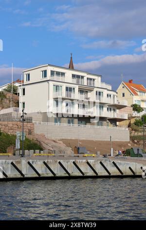 Swedish summer destination Fjällbacka village and harbor on western coastline of Sweden by the North sea in June 2023 Stock Photo