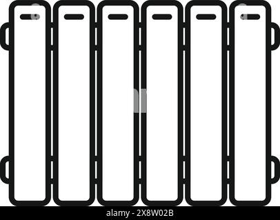 Vector illustration of a series of smartphones in a monochromatic style Stock Vector