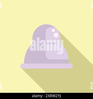 Flat design vector illustration of a stylized observatory in pastel colors, perfect for astronomythemed projects Stock Vector