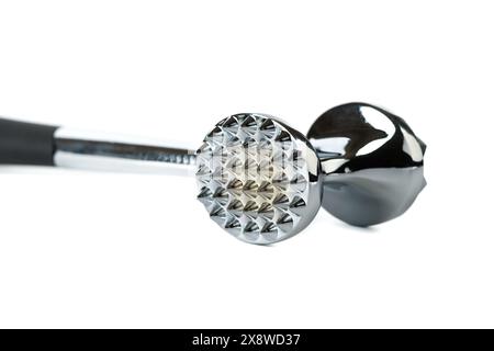Close-up of the main part of the meat tenderizer. Copy space. Stock Photo