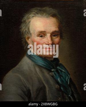 Portrait of Jean-Baptiste Lemoyne the Younger.  Elisabeth Louise Vigée-LeBrun. 1774. Stock Photo