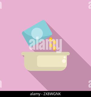 Flat design illustration of a grocery savings concept with a piggy bank and coins Stock Vector