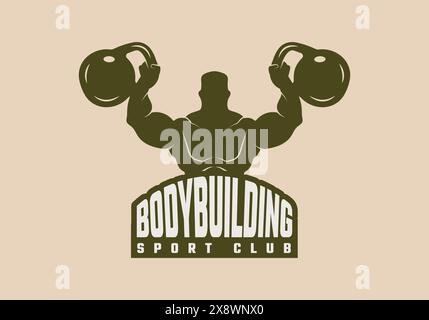 Vector illustration of an athletic figure exercising, ideal for a fitness gym logo. Perfect for showcasing strength and dedication Stock Vector