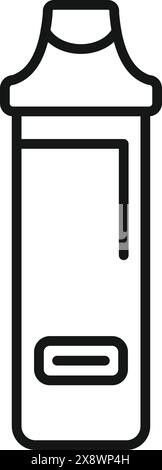 Vector illustration of a marker in a simple line art style, isolated on a white background Stock Vector
