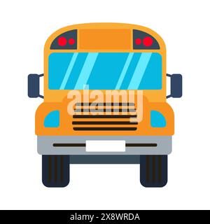 Cute cartoon school bus. Vector illustration. Back to school vector design. Stock Vector