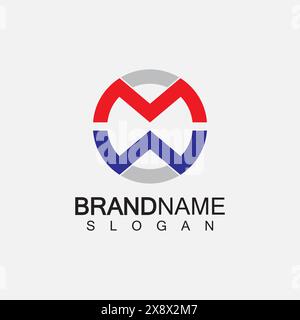 MW Logo or WM Logo. Creative letter MW or WM monogram logo template. Stock Vector
