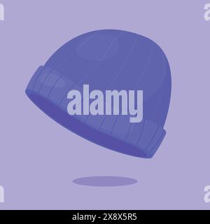 Winter hat vector Icon. Winter cold cap illustration icon. warm cap Stock Vector