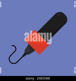 News Reporting Mic Vector Icon. TV Microphone icon illustration. Stock Vector