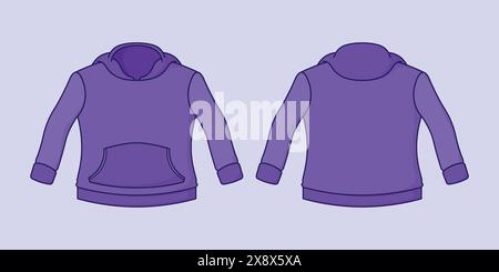 Hoodie icon set vector. Cold Warm Hoodie illustration. Sports hoodie wear illustration Stock Vector
