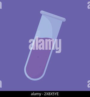 Test Tube icon Vector Icon.  laboratory test tube icon illustration. chemistry lab apparatus icon vector Stock Vector