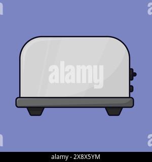 Toaster icon vector. Kitchen toaster vector illustration. bread electrical toaster icon vector Stock Vector