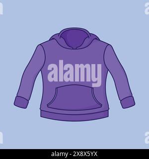 Hoodie icon vector. Cold Warm Hoodie illustration. Sports hoodie wear illustration Stock Vector