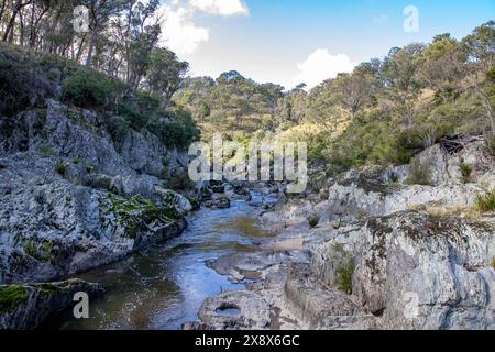 Wollemombi river in Oxley Rivers national park, flowing to Australia's second largest waterfall, NSW,Australia Stock Photo