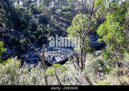 Wollemombi river in Oxley Rivers national park, flowing to Australia's second largest waterfall, NSW,Australia Stock Photo