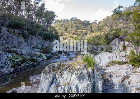 Wollemombi river in Oxley Rivers national park, flowing to Australia's second largest waterfall, NSW,Australia Stock Photo