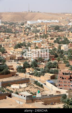 Town of Ghardaia in Mzab Valley.Ghardaia Province.North Sahara.Algeria Stock Photo