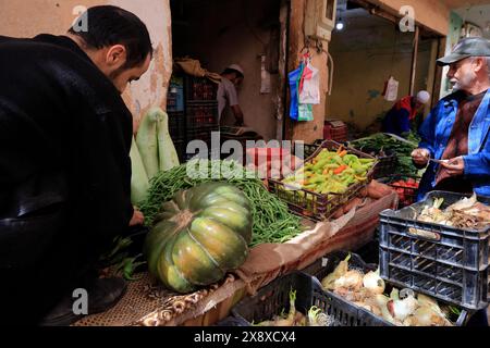 Vegetable sellers in Ghardaia market. Mazb Valley.Ghardaia Province.North Sahara.Algeria Stock Photo