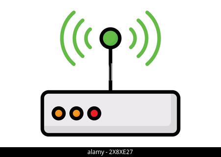 Internet icon. icon related to utilities. colored outline icon style. utilities elements vector illustration Stock Vector