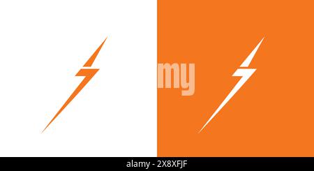 Modern and simple  S Thunder logo design Stock Vector