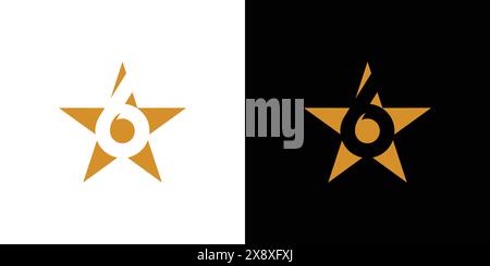 Modern, colorful and attractive 6 star logo Stock Vector