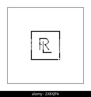 Creative Monogram for Initial Letter RL Logo - Minimal Vector Logo Template for alphabet R & L Stock Vector