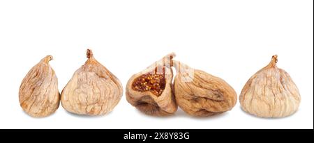 Dried figs isolated on white background Stock Photo