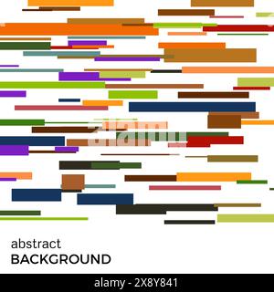 Abstract vector background of multicolored rectangles of different sizes. Background of geometric shapes. Stock Vector
