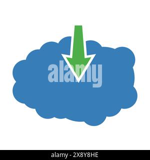 Download cloud icon. Vector illustration. Stock Vector
