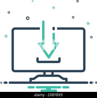 Icon for download,initialize Stock Vector Image & Art - Alamy