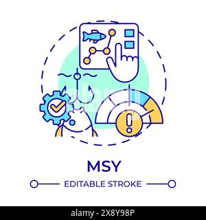 MSY multi color concept icon Stock Vector
