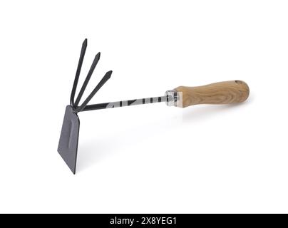 grub hoe or grab hoe, a garden or gardening tool equipment on isolated ...