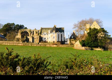 France, Cotes d'Armor, stop on the Way of St James, Paimpol, Beauport abbey 13th century Stock Photo