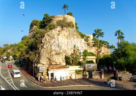 Principality of Monaco, Monaco, the Rock (le Rocher) and the ramparts ...