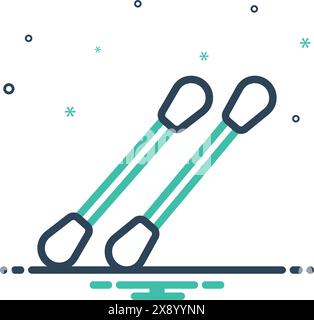 Icon for cotton swabs,cotton Stock Vector