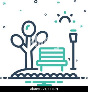 Icon for park,garden Stock Vector